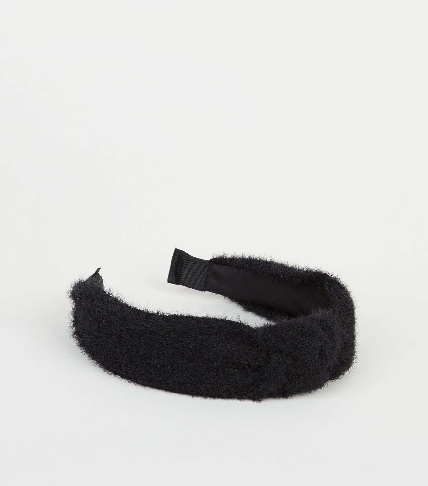 Black Fluffy Knot Headband