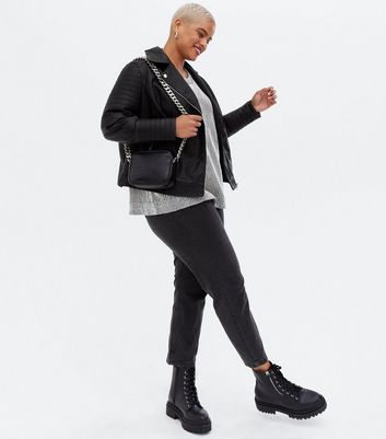 new look quilted leather jacket