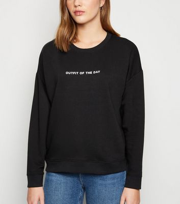 basic slogan sweatshirt