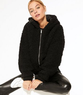 petite hooded fleece jacket