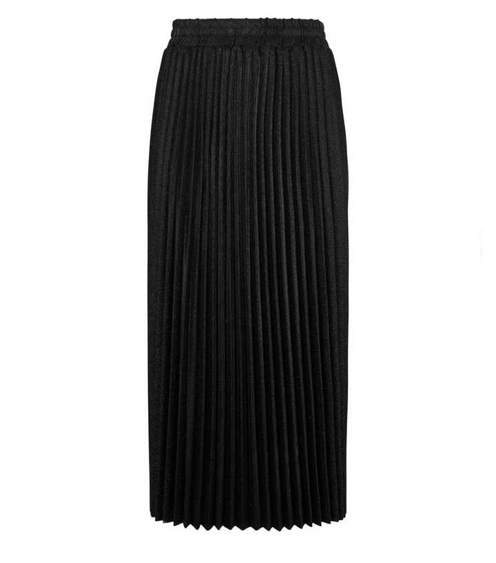 Buy Eloise Black Glitter Pleated Skirt