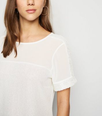 white chiffon top