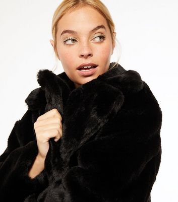 petite black fur jacket