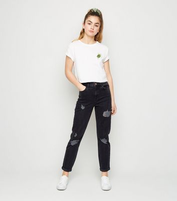 new look girls black jeans