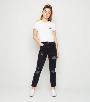 New look girls black hot sale jeans