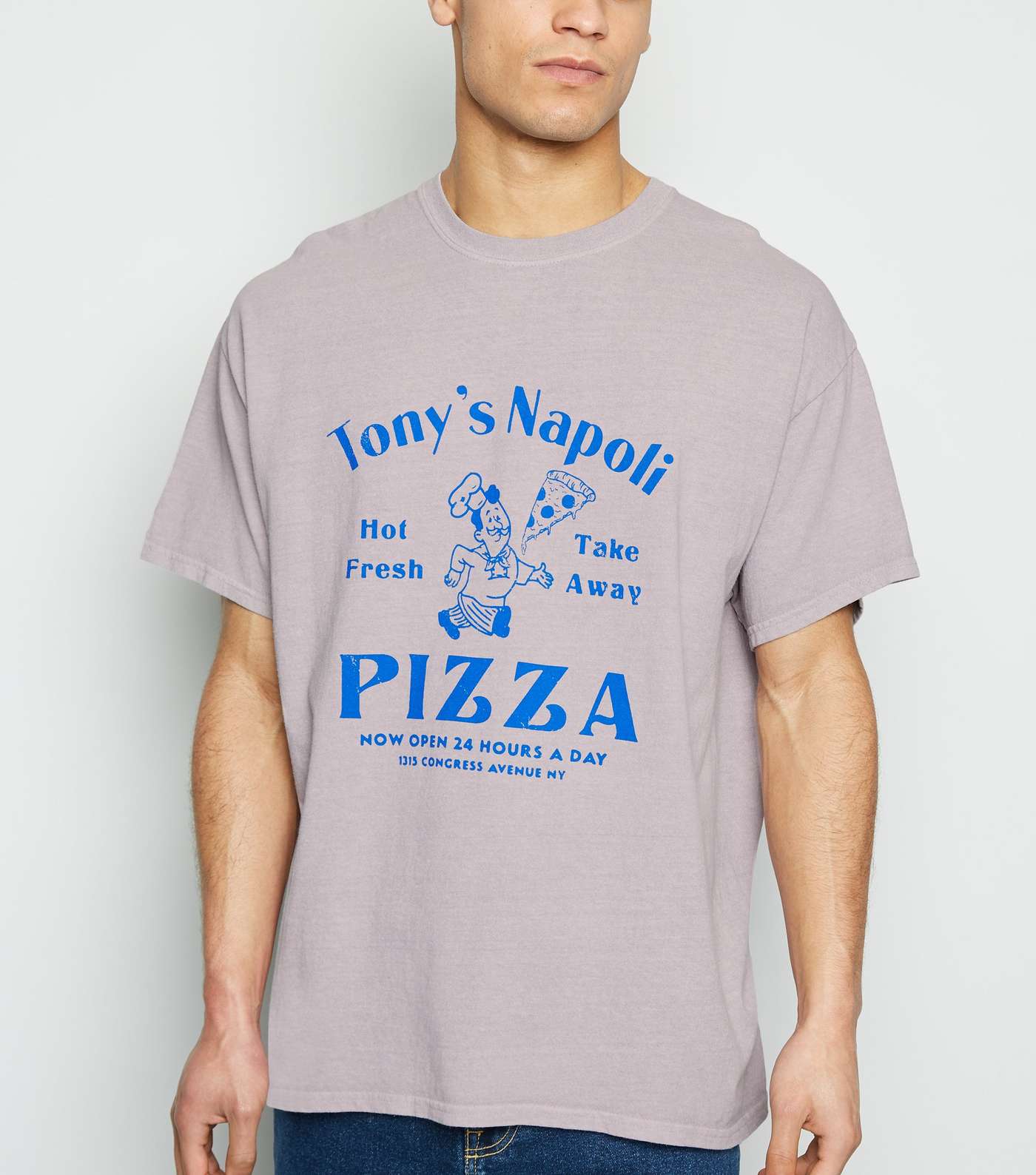 Lilac Napoli Pizza Slogan T-Shirt