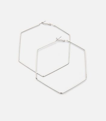 new look hexagon earrings