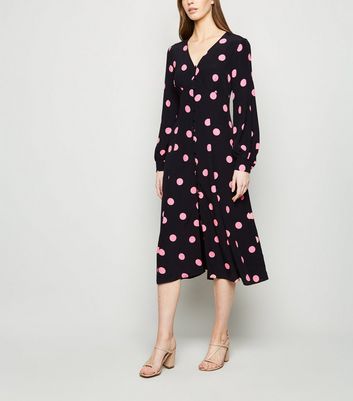 new look spot dress