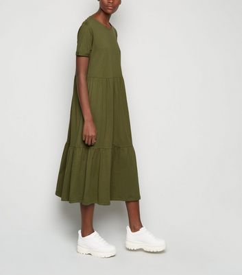 khaki green dress new look