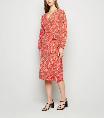 new look leopard print wrap dress