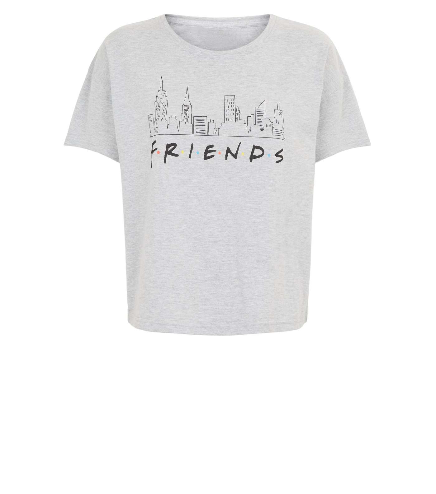 Light Grey Friends Skyline Logo Pyjama Set  Image 4