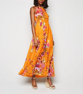 new look orange maxi dress