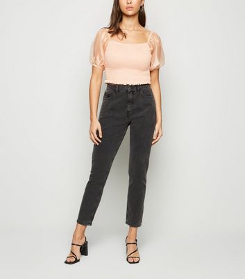 new look mom jeans black