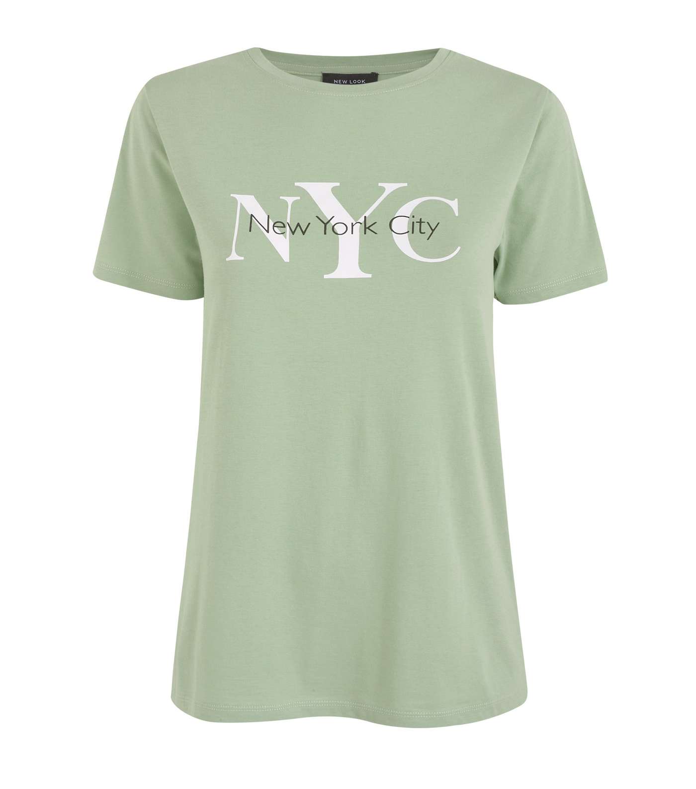 Light Green NYC Slogan T-Shirt