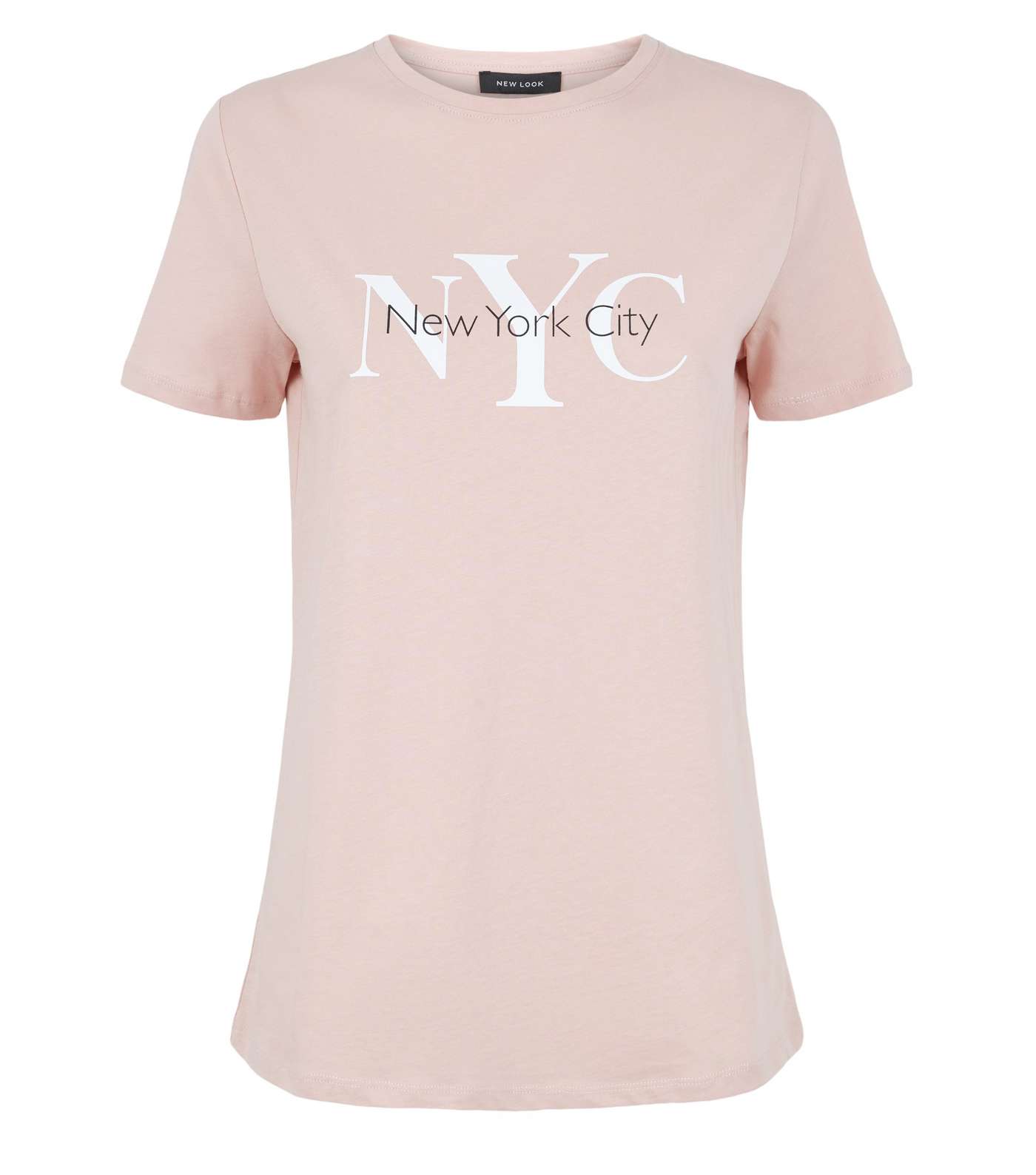 Pink NYC Slogan T-Shirt Image 4