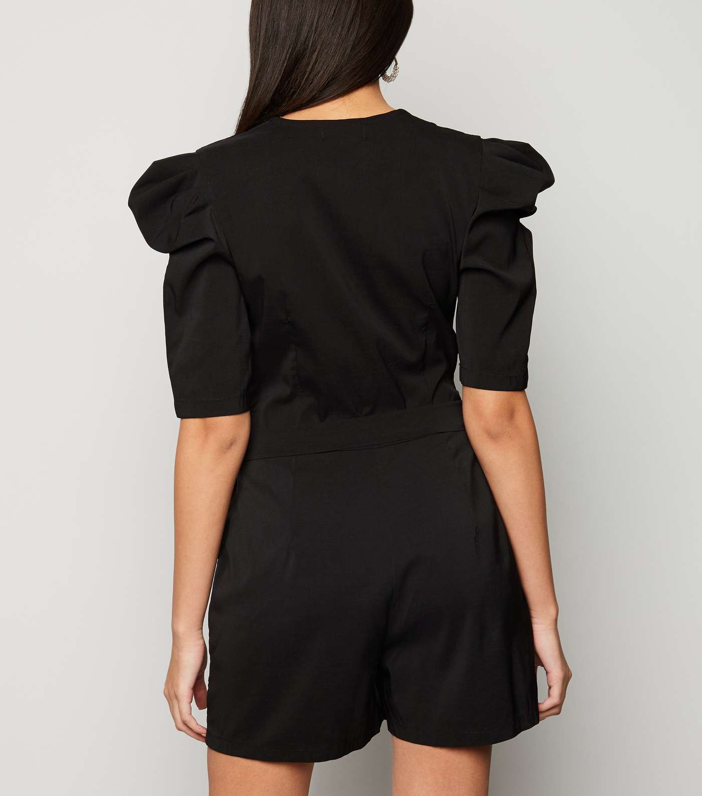 Pink Vanilla Black Button Front Playsuit Image 3