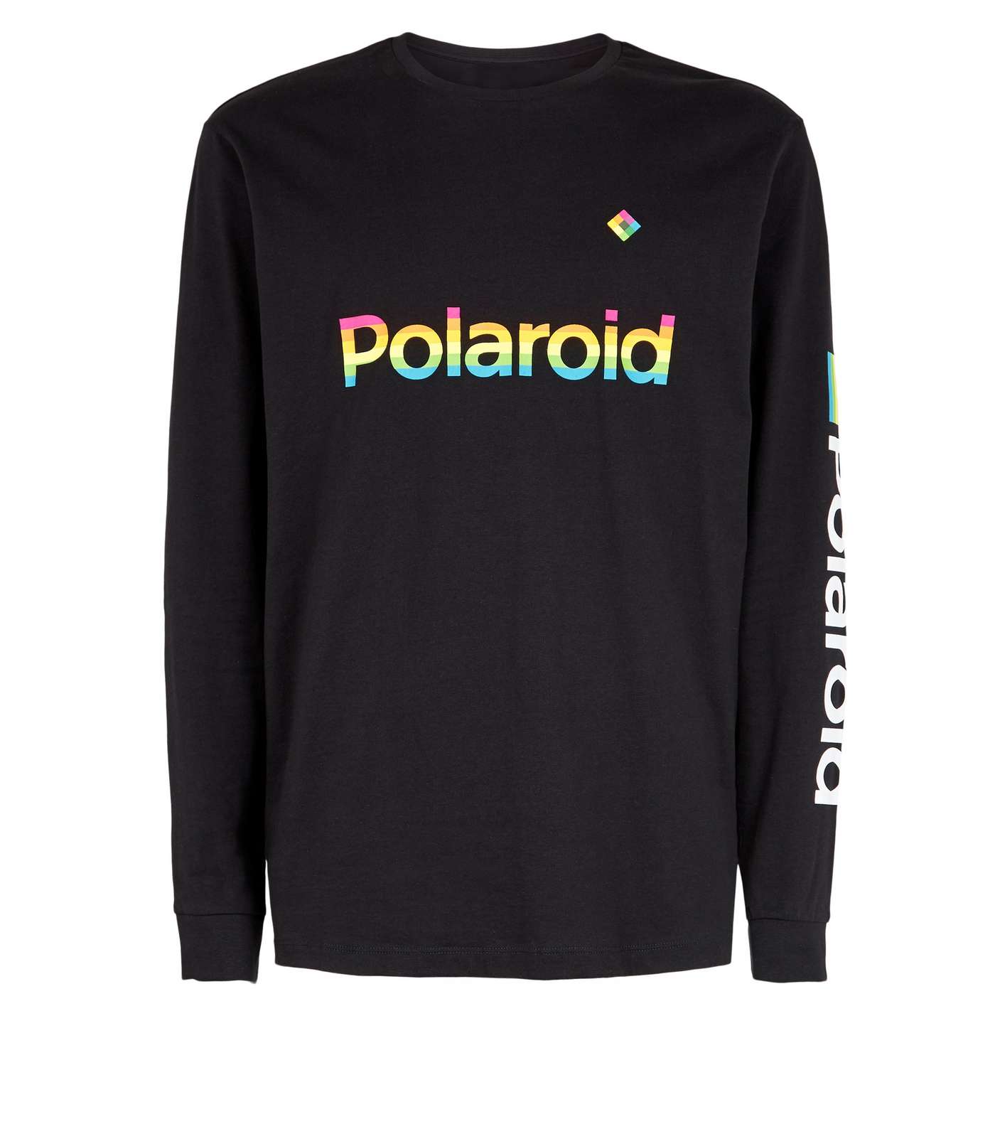 Only & Sons Black Polaroid Logo Long Sleeve Top  Image 4