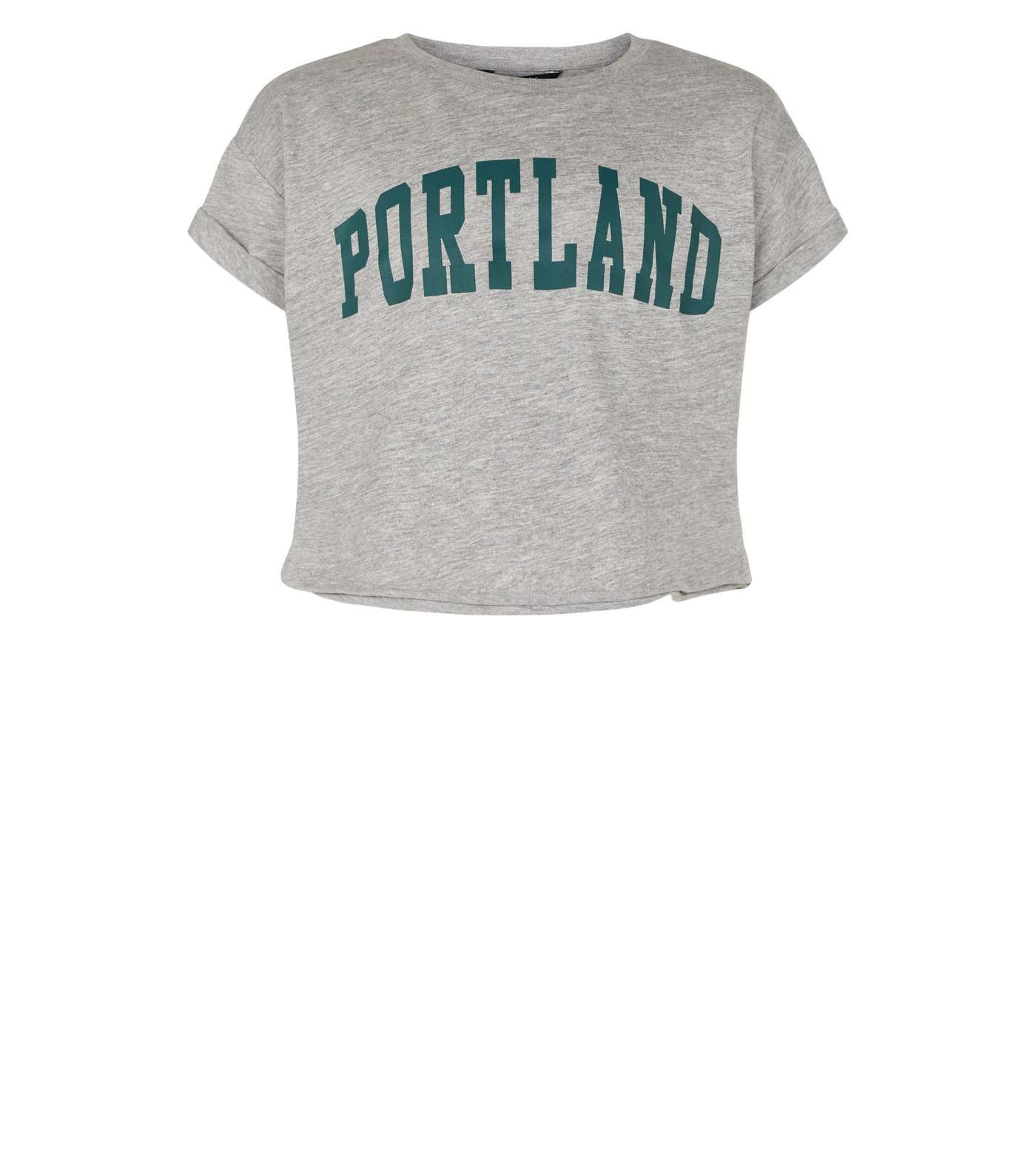 Girls Grey Portland Slogan T-Shirt Image 4