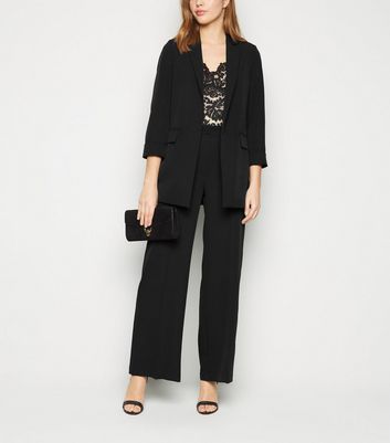 womens suit trousers black