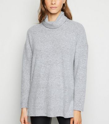 pale blue cowl neck jumper
