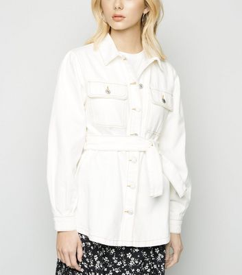 white denim jacket new look