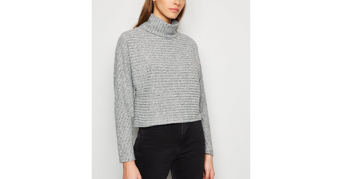 womens grey jumper new look
