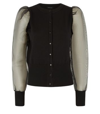 Zara organza sleeve outlet cardigan