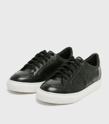 Leather best sale star trainers