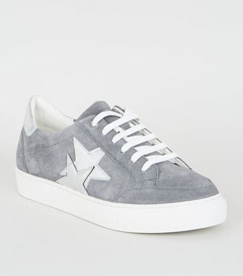 New look hot sale grey trainers