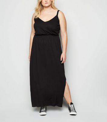 robe longue noire bretelles