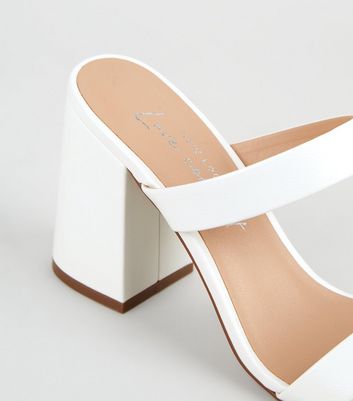 white heeled mules uk