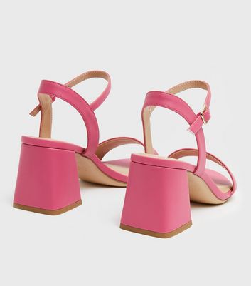 new look pink sandal heels