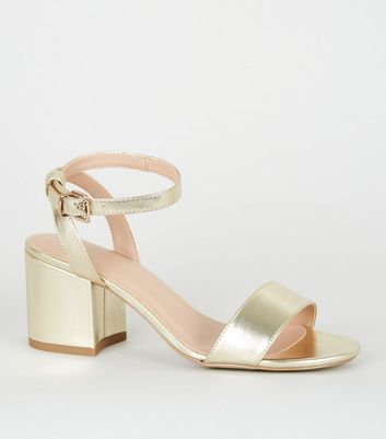 new look gold sandal