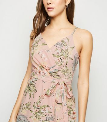 quiz pink floral asymmetric midi dress