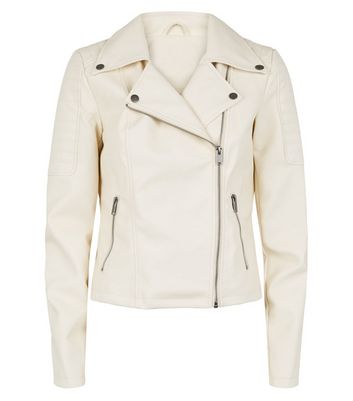 cream leather coat