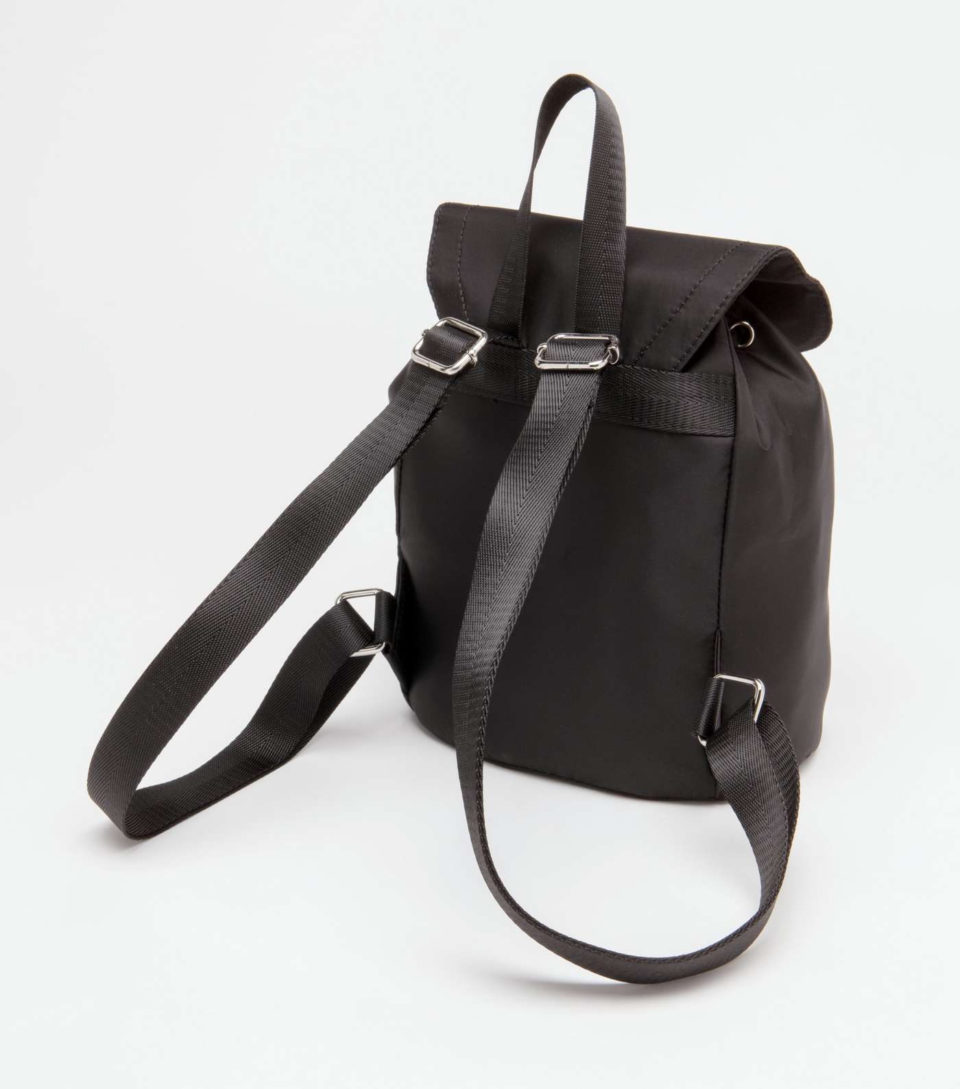 Black Nylon Pocket Front Backpack Image 2