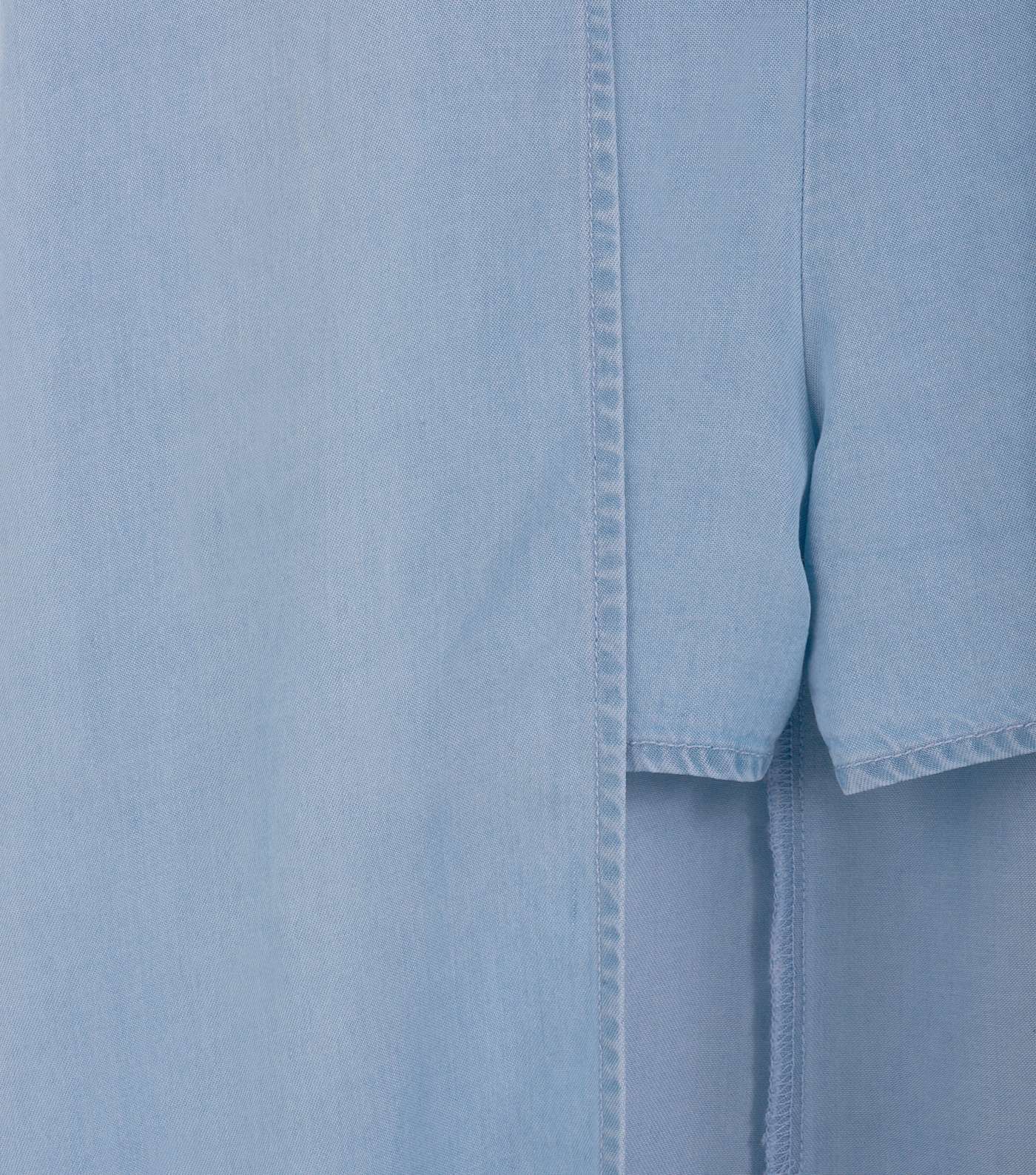 Girls Pale Blue Chambray Maxi Playsuit  Image 3