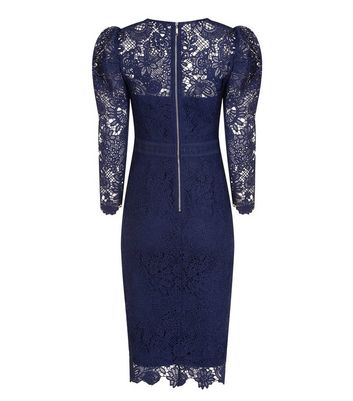 new look navy lace dress