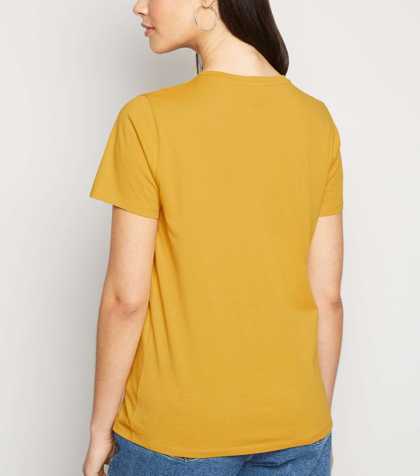 Mustard Short Sleeve Crew T-Shirt Image 3