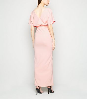 robe longue rose pale