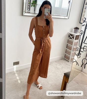 New look pinstripe sales jumpsuit