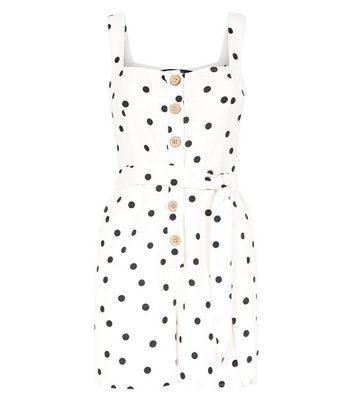 black and white spot playsuit