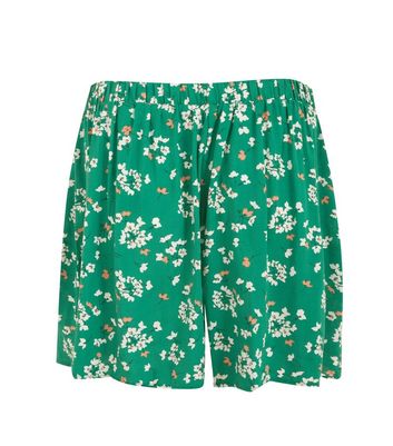 Curves Green Floral Flippy Shorts | New 