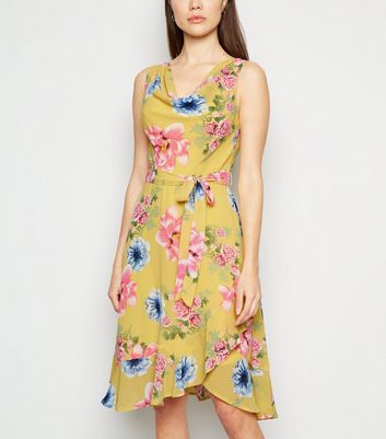 cowl neck dress floral