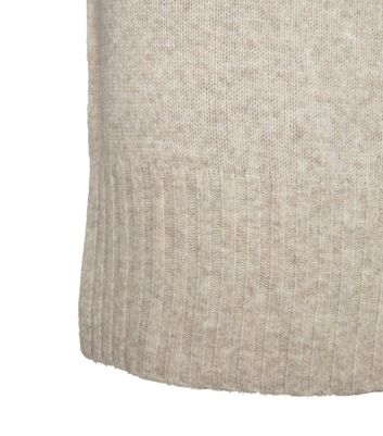 Image of Cream Roll Neck Jumper Dress New Look