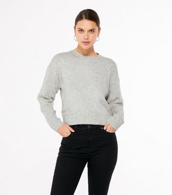 Cotton On Fine Knit Jumper light grey flecked casual look Fashion Sweaters 
