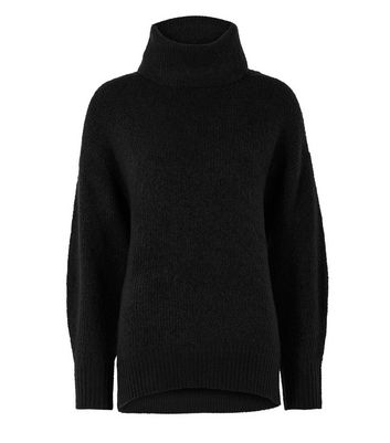 women's black slouch jumper