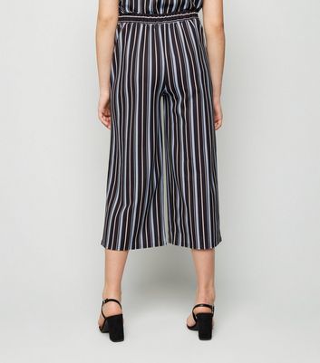 Girls Blue Stripe Scuba Culottes | New Look