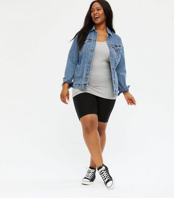 Long denim clearance vest plus size