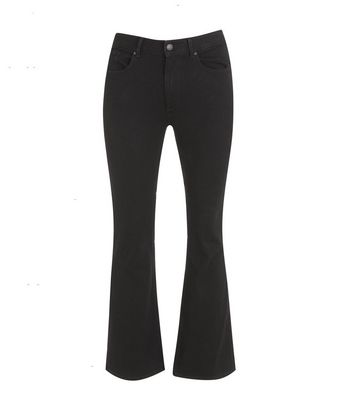 petite black flare jeans